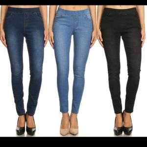 Jvini 3 pack jeggings dark blue, light blue, black